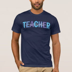 Lehrerskript Name Blau und Lila Herren T-Shirt