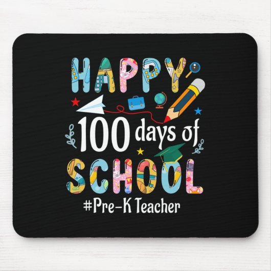Lehrerspass am 100. Schultag Mousepad (Vorne)