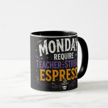 Lehrerstärke Espresso Lustiger Montag Kaffeetasse