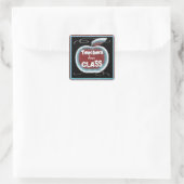 Lehrersticker Quadratischer Aufkleber (Tasche)