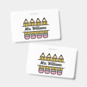 Lehrerstift zurück zur Schulbewertung Ausweis (Vorder- & Rückseite)