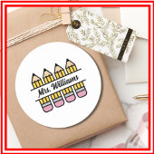 Lehrerstift zurück zur Schulbewertung Runder Aufkleber