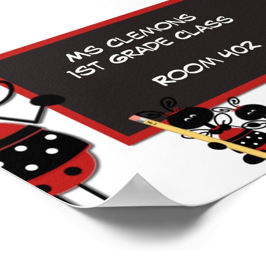 Lehrerstuhltüre oder Wandplakat Poster (Ecke)