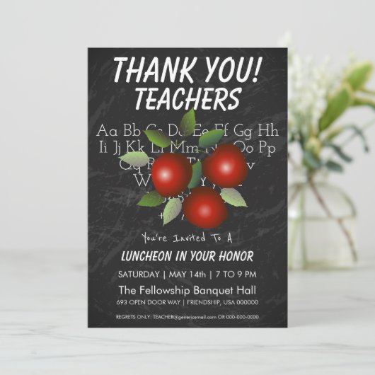 Lehrertag | Einladungen für Lehrer (Stehend Vorderseite)