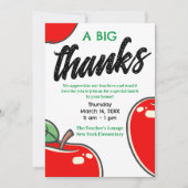 Lehrertag | Lehrerbewertung Vielen Dank Einladung (Vorderseite)