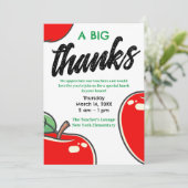 Lehrertag | Lehrerbewertung Vielen Dank Einladung (Stehend Vorderseite)