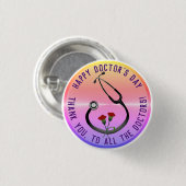 Lehrertag Stethoskop Button (Vorne & Hinten)