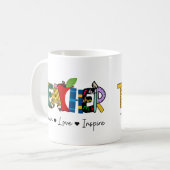 Lehrertagsgeschenk für die Liebe Inspiriert Kaffeetasse (Vorderseite Links)