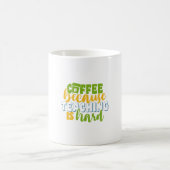 Lehrertagskaffee, weil Lehren schwer ist Kaffeetasse (Mittel)