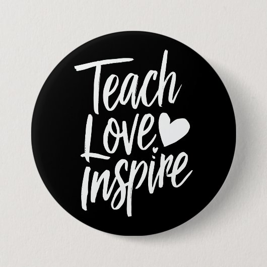 Lehrertagslehre Liebe Inspiriere Lehrerleben Button (Vorderseite)