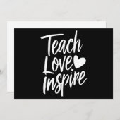 Lehrertagslehre Liebe Inspiriere Lehrerleben Einladung (Vorne/Hinten)