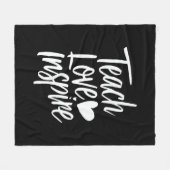 Lehrertagslehre Liebe Inspiriere Lehrerleben Fleecedecke (Vorderseite (Horizontal))