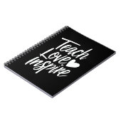 Lehrertagslehre Liebe Inspiriere Lehrerleben Notizblock (Linke Seite)