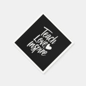 Lehrertagslehre Liebe Inspiriere Lehrerleben Serviette (Ecke)