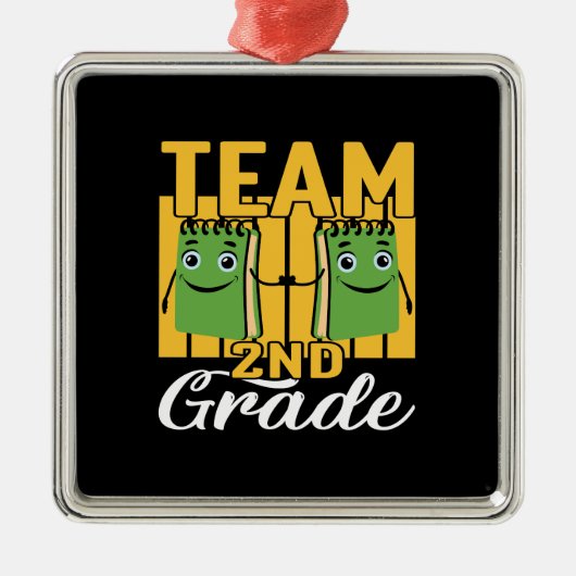 Lehrerteam 2. Klasse Ornament Aus Metall (Vorne)