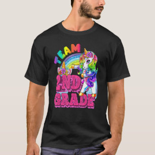 Lehrerteam der zweiten Klasse Dabbing-Einhorn 2. K T-Shirt