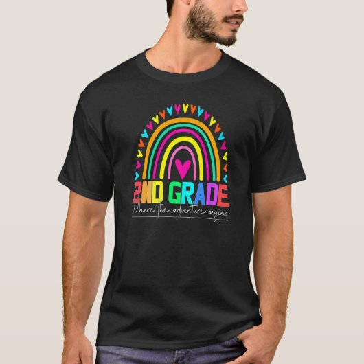 Lehrerteam Regenbogenleopard 2. Klasse zweite Klas T-Shirt (Vorderseite)