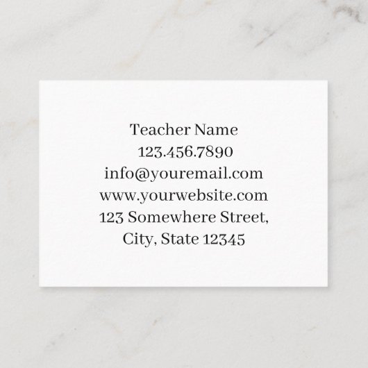 Lehrerteam Visitenkarte (Rückseite)