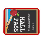 Lehrertools Blackboard & Apple Hall Pass Magnet (Horizontal)