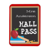 Lehrertools Blackboard & Apple Hall Pass Magnet (Vertikal)