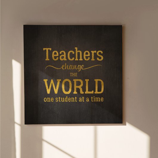 Lehrertypografie Gold-Skript zitieren inspirierend Poster