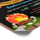 Lehrervorlage für die Feuerwehr im Hinterhof Poster (Ecke)