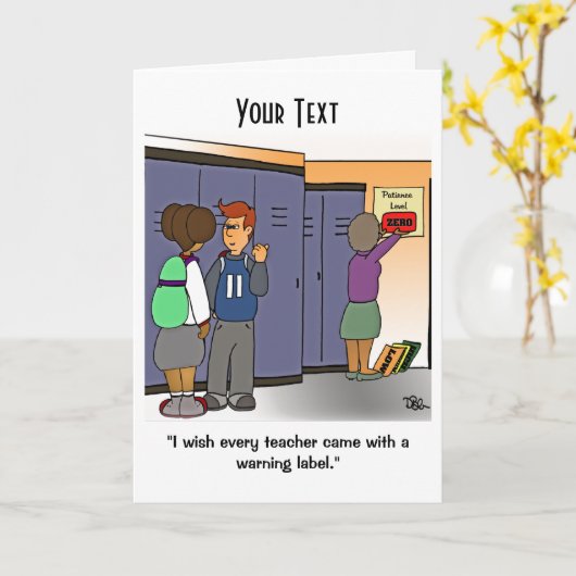 Lehrerwarnschild Karte (Gelbe Blume)