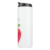 Lehrerwatercolor-Apple-personalisiertes hübsches Thermosbecher (Nach rechts gedreht)