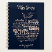 Lehrerwertgeschenk Glitzer Planer (Vorderseite)