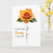 Lehrerwertgeschenk Wählen Sie Ihre Regenbogen-Rose Karte (Gelbe Blume)