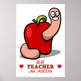 Lehrerwertungs-Wurm in Apple Add Name Poster