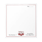 Lehrerwertungsherzen Notizblock (Vorderseite)