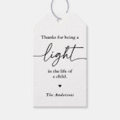 Lehrerwertungskandle Geschenkanhänger (Vorderseite)