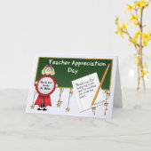 Lehrerwertungstag Blonde Girl Karte (Gelbe Blume)