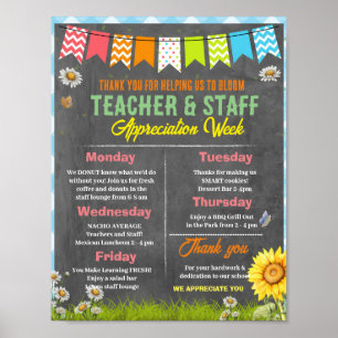 Lehrerwoche des Bloom Lehrer Poster