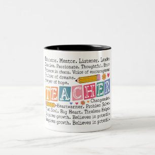 Lehrerworte Zweifarbige Tasse