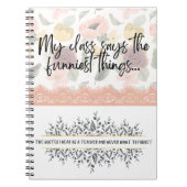 Lehrerzeitschrift zum Schreiben unvergesslicher Ku Notizblock (Vorderseite)