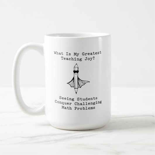 Lehrfreude: Schüler überwinden anspruchsvolle Math Kaffeetasse (Links)