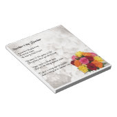 Lehrgedicht - Blume Design Notizblock (angewinkelt)