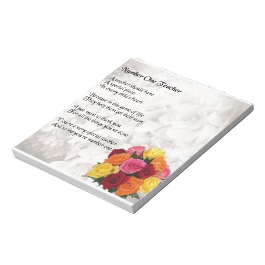 Lehrgedicht - Blume Design Notizblock (Rotiert)