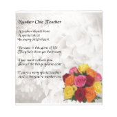 Lehrgedicht - Blume Design Notizblock (Vorderseite)