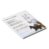 Lehrgedicht - Pferdedesign Notizblock (angewinkelt)