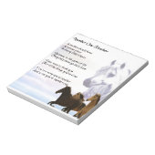 Lehrgedicht - Pferdedesign Notizblock (Rotiert)