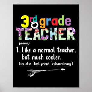 Lehrkraft der 3. Klasse Zur Schule Geschenk 3. Kla Poster