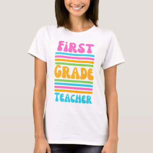 LEHRKRAFT DER ERSTEN KLASSE Virbrante Farben Bubbl T-Shirt