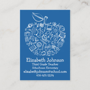 Lehrkräfte Apple Business Card - Blau Visitenkarte