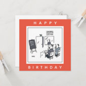 Lehrkräfte Ausbildung Uni Cartoon Karte (Vorderseite/Rückseite Beispiel)