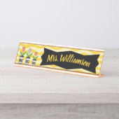 Lehrkräfte Erzieher Beruflichen Blume Schreibtischnamensplakette (Vorderseite )