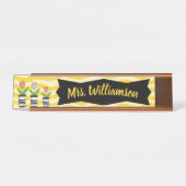 Lehrkräfte Erzieher Beruflichen Blume Schreibtischnamensplakette (Vorderseite )