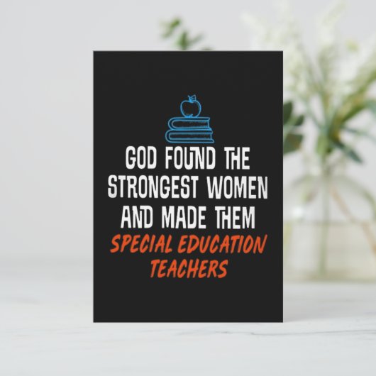 Lehrkräfte für besondere Bildung Karte (Stehend Vorderseite)